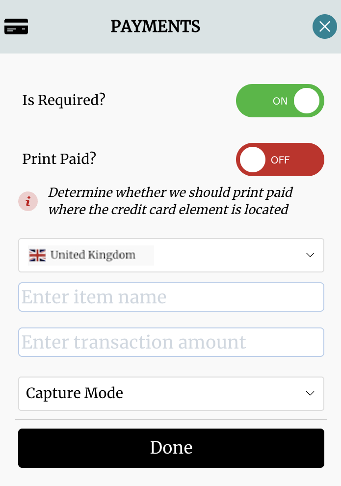 Payment Options