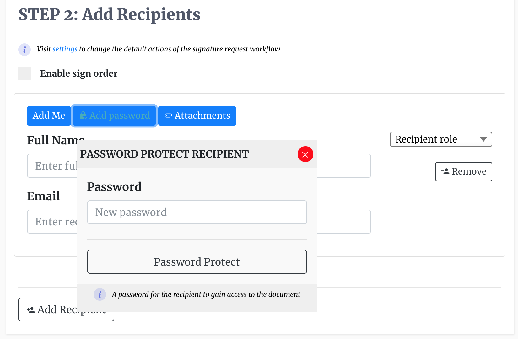 Password Protect Documents