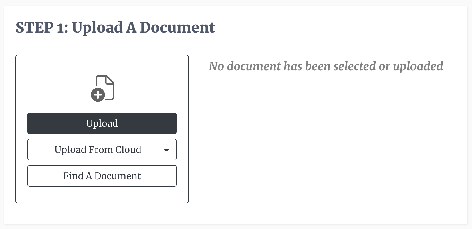 Upload Documents