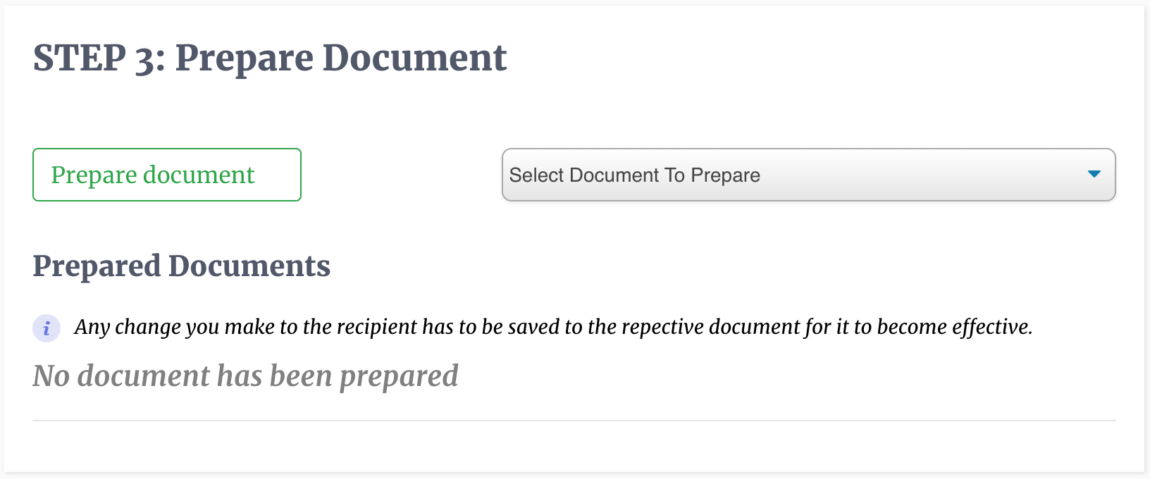 Prepare Documents